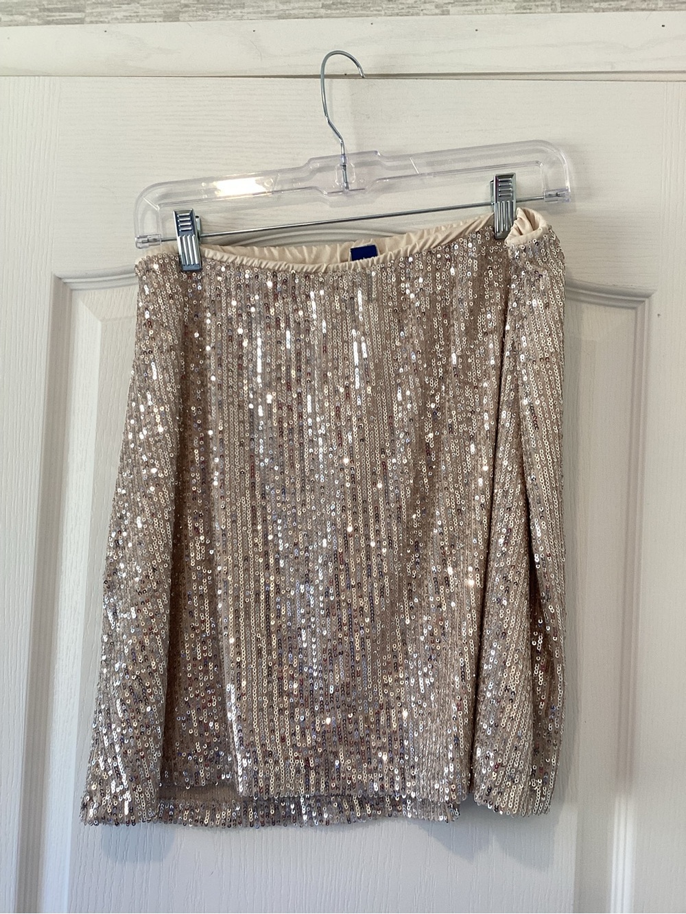 Old Navy Sequin Midi Skirt in Champagne L BNWT